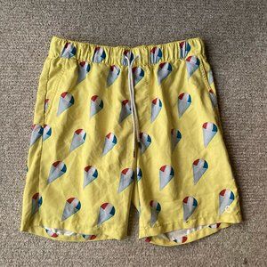 EMPYRE Yellow Sno Kone Swim Trunks Men's Medium